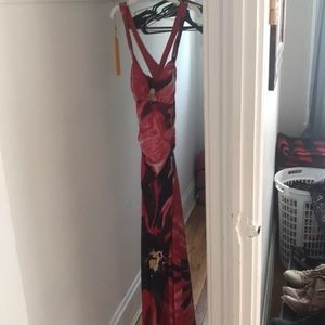 Floral prom dress size small- worn once